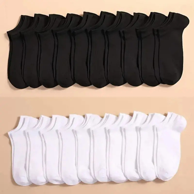 Ankle Sock Low Cut - 10 أزواج من الجوارب القصيرة غير