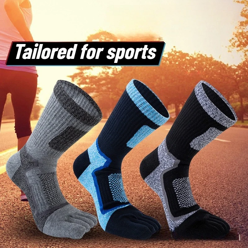 Toe Sock Split - 3 أزواج من الجوارب القطنية الرياضية