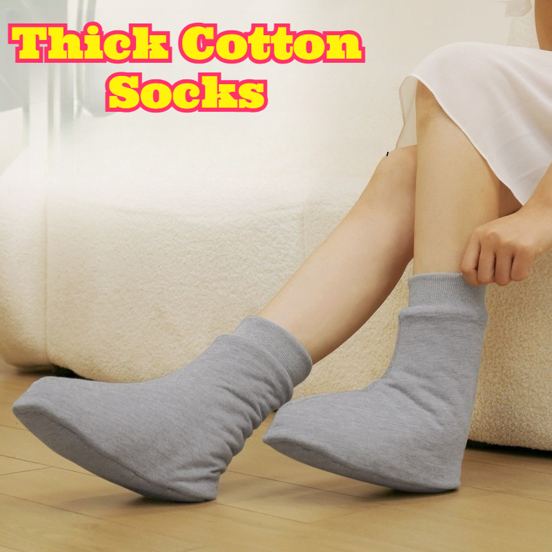 Thermal Sock Winter - جوارب سرير حرارية سميكة من قطن