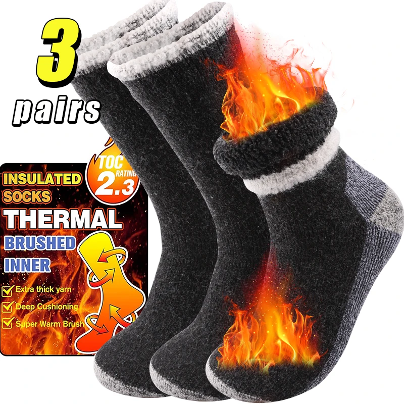 Thermal Sock Winter - 3 أزواج عالية الجودة رشاقته الشتاء