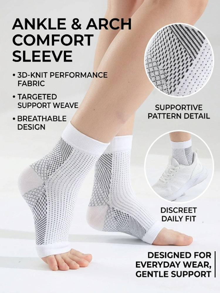 Compression Sleeve Calf - أكمام ساق بيضاء صلبة مرنة للرياضة،