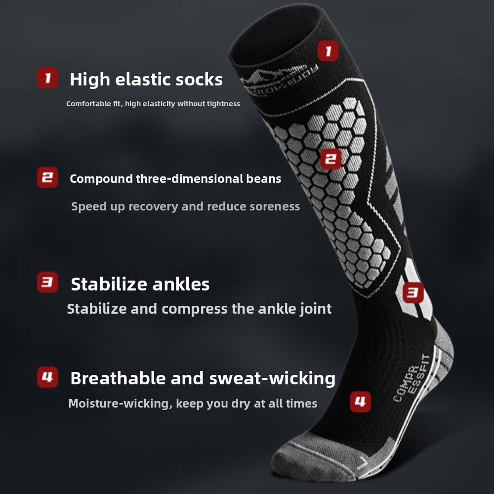 Thermal Sock Winter - جوارب تزلج جديدة سميكة ومضادة للانزلاق