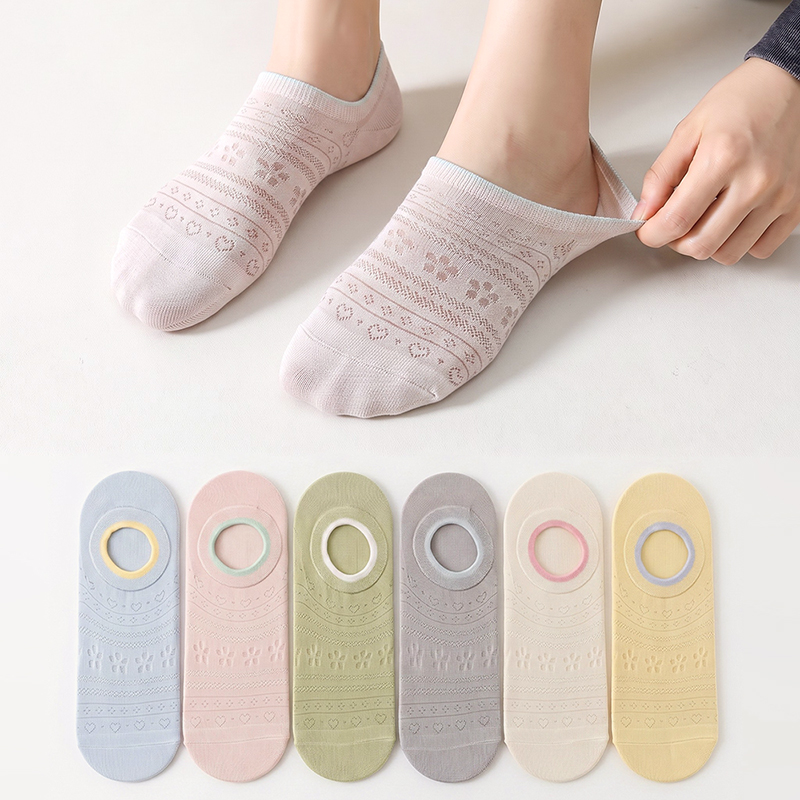 6 أزواج من الجوارب النسائية غي - مراجعة Invisibility Sock Loafer وسعره
