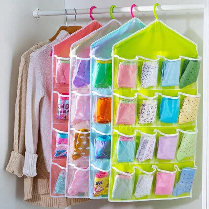 حار 16 جيوب خزانة جيوب واضح حق - مراجعة Sock Organizer Tray وسعره