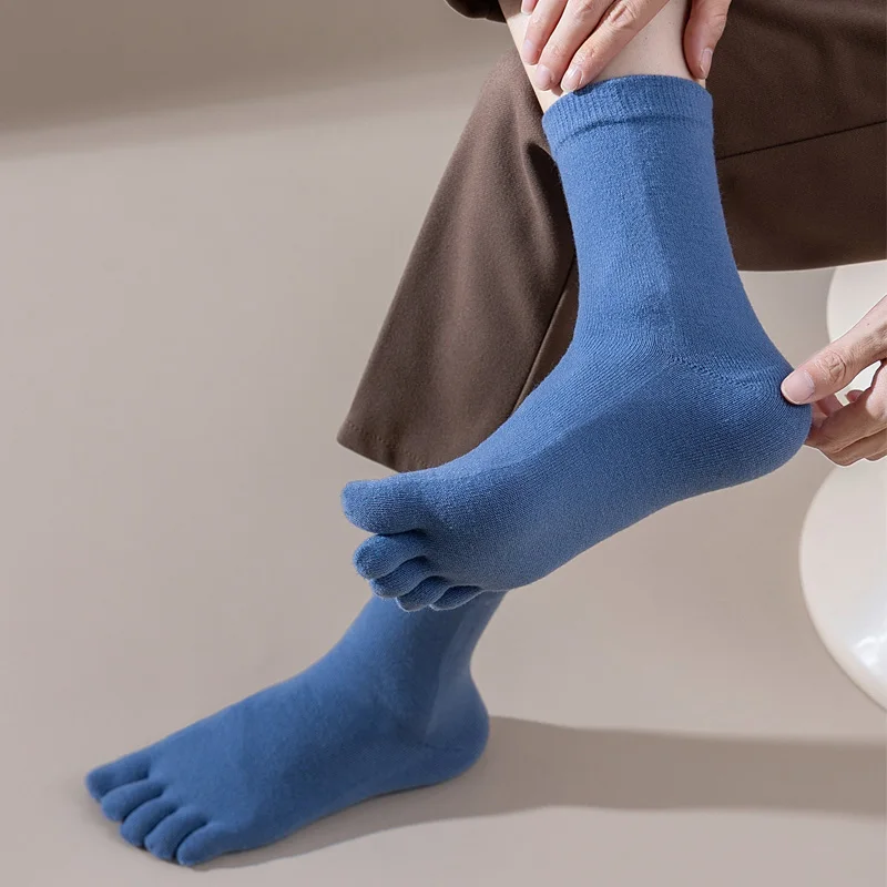 رجل الصوف خمسة أصابع الجوارب ق - مراجعة Thermal Sock Winter وسعره
