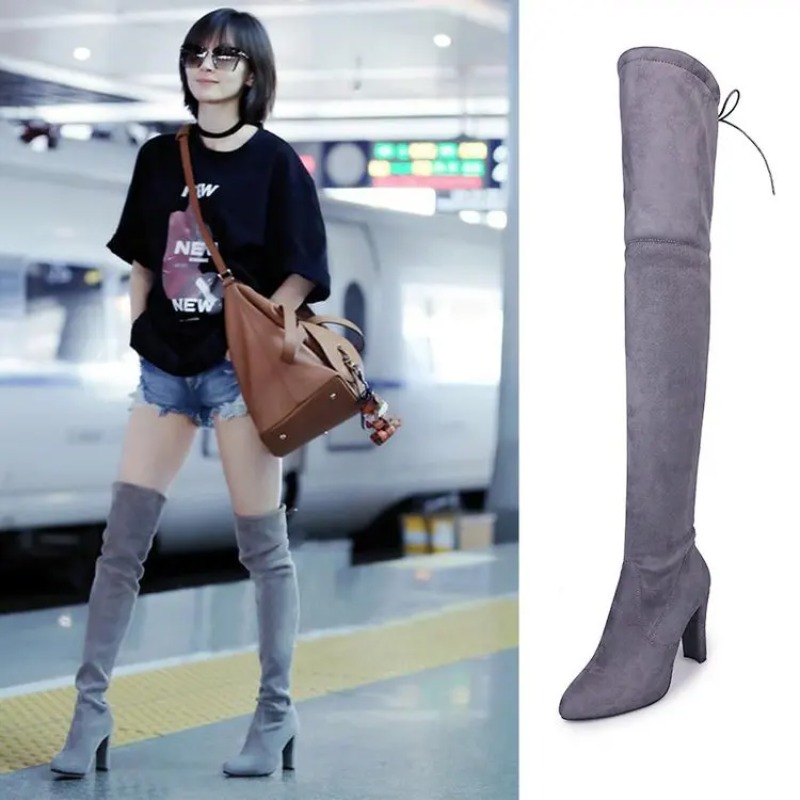 أحذية نسائية طويلة حتى الركبة  - مراجعة Knee High Sock Women وسعره
