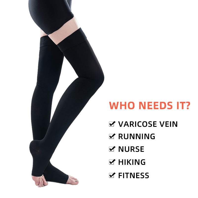 1 زوج الفخذ العليا المفتوحة تو - مراجعة Compression Sock Medical وسعره