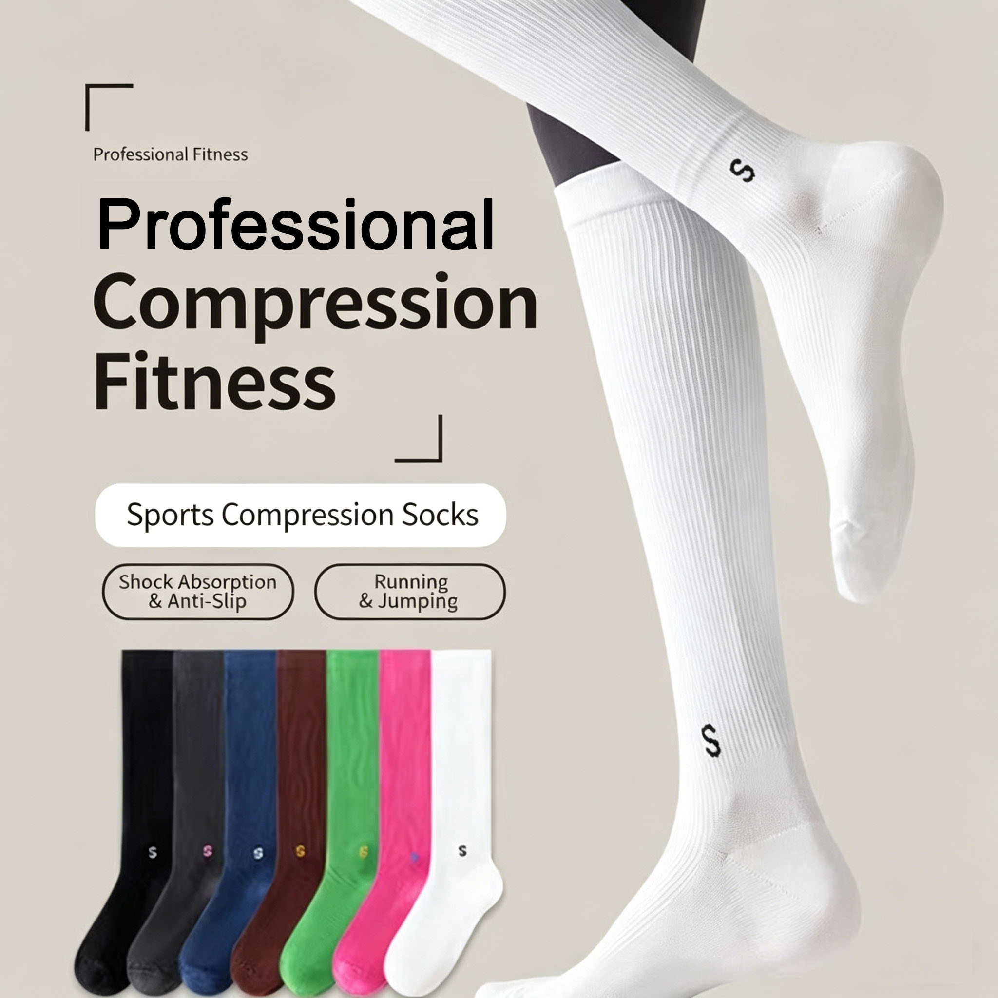جوارب ضاغطة رياضية احترافية لل - مراجعة Compression Sleeve Calf وسعره