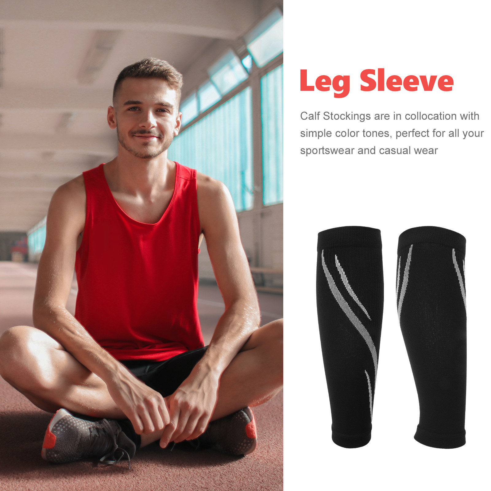 زوج واحد من أكمام ضغط الساق ال - مراجعة Compression Sleeve Calf وسعره