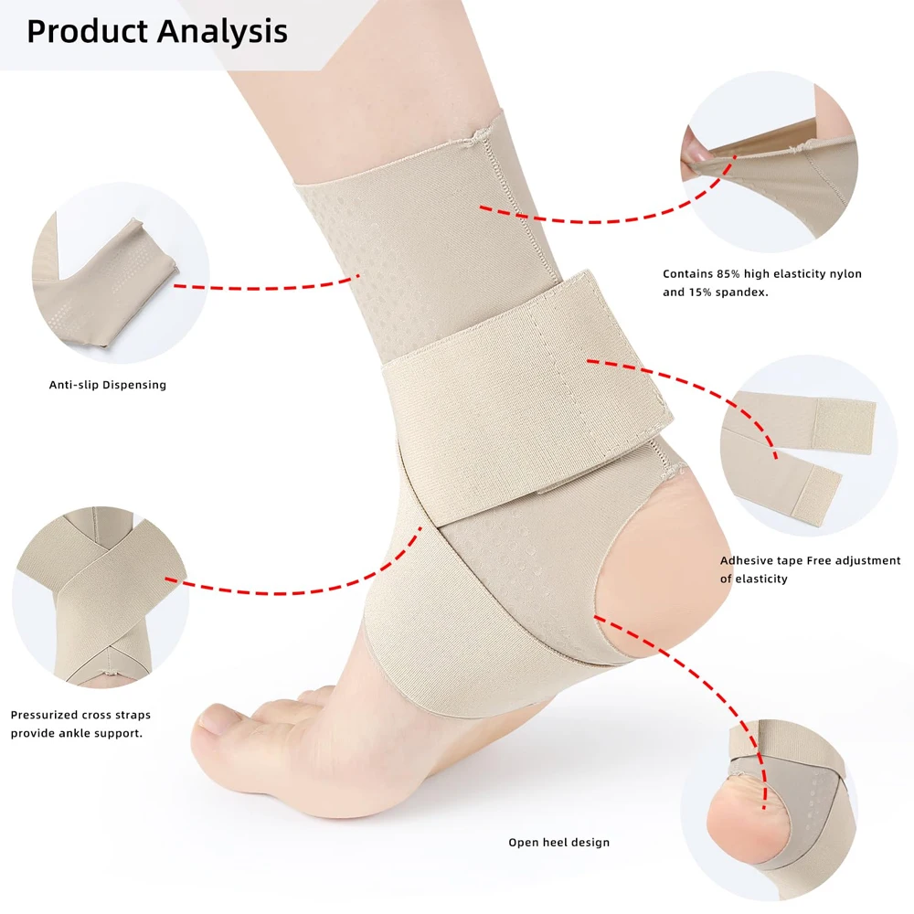 1 قطعة دعامة الكاحل الضاغطة اس - مراجعة Ankle Brace Sock وسعره