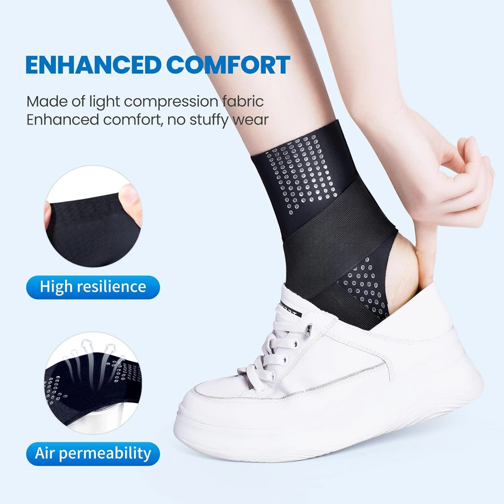 1 قطعة دعامة الكاحل الضاغطة اس - مراجعة Ankle Brace Sock وسعره
