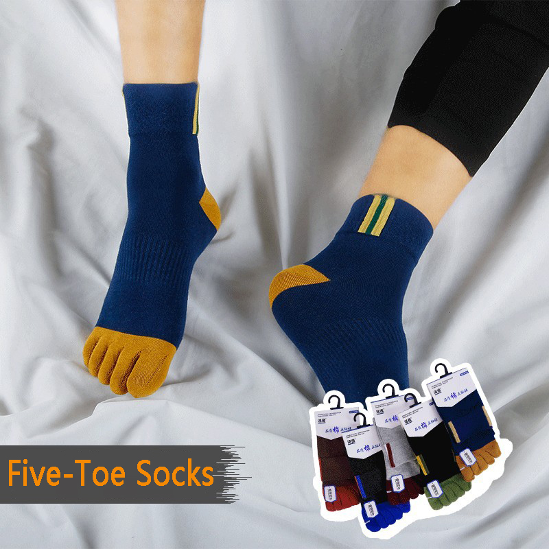 5 أزواج من الجوارب القطنية الر - مراجعة Toe Sock Split وسعره