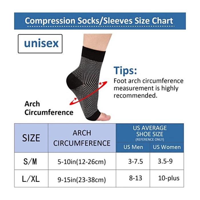 زوج واحد من جوارب الاعتلال الع - مراجعة Ankle Brace Sock وسعره