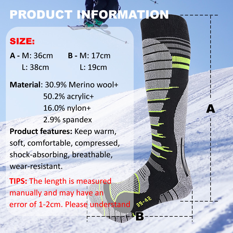 ميرينو الصوف التزلج الجوارب ال - مراجعة Thermal Sock Winter وسعره