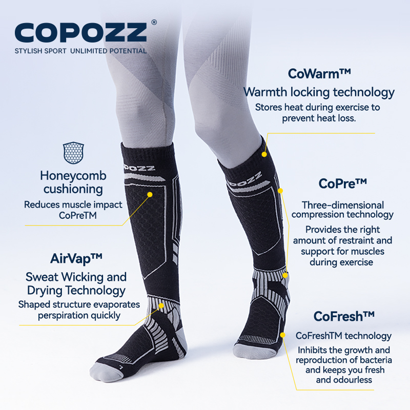 COPOZZ ميرينو الصوف الشتاء الت - مراجعة Thermal Sock Winter وسعره