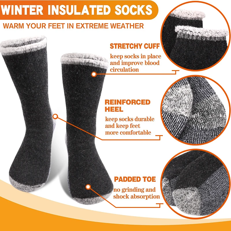 3 أزواج عالية الجودة رشاقته ال - مراجعة Thermal Sock Winter وسعره