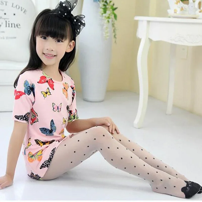 جوارب طويلة للفتيات مطبوعة بنق - مراجعة Tights Pantyhose Sheer وسعره
