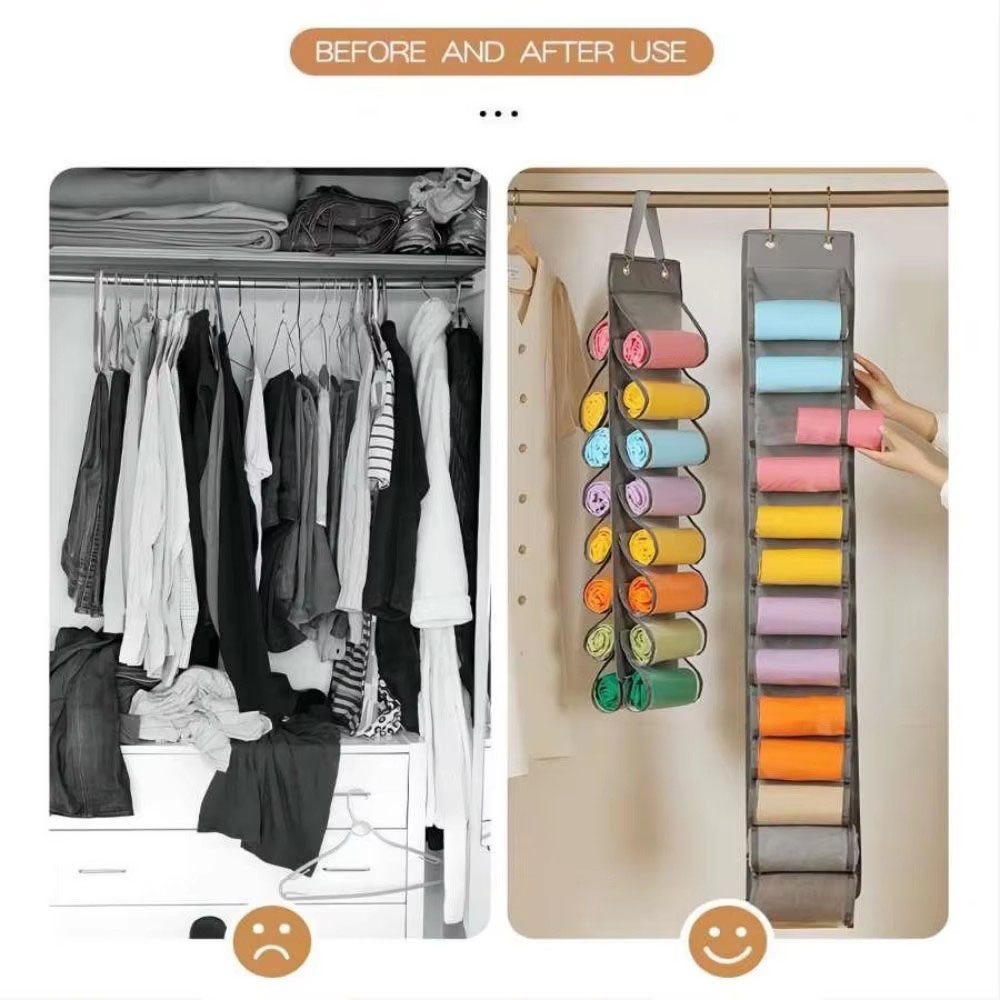 حقيبة تخزين معلقة للملابس مع أ - مراجعة Sock Organizer Tray وسعره