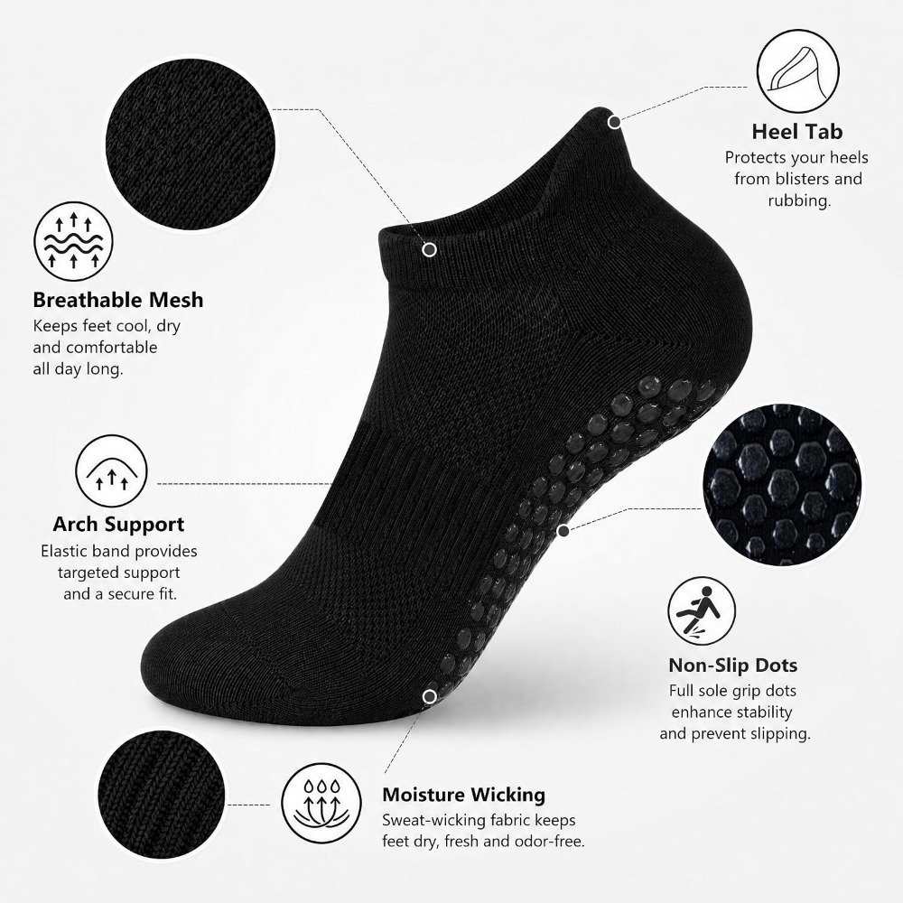 جوارب مانعة للانزلاق للنساء: م - مراجعة Grip Sock Yoga وسعره