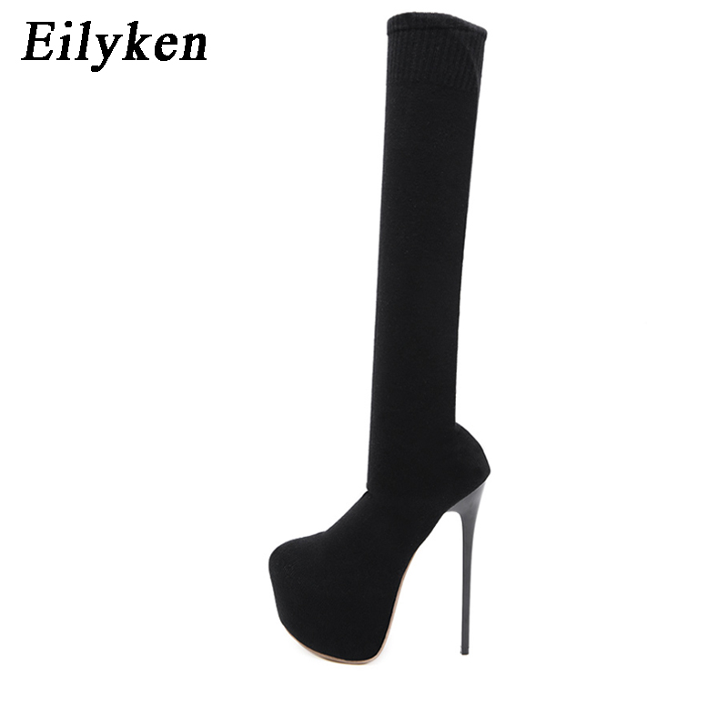 Eilyken منصة الموضة سترتش فوق  - مراجعة Knee High Sock Women وسعره