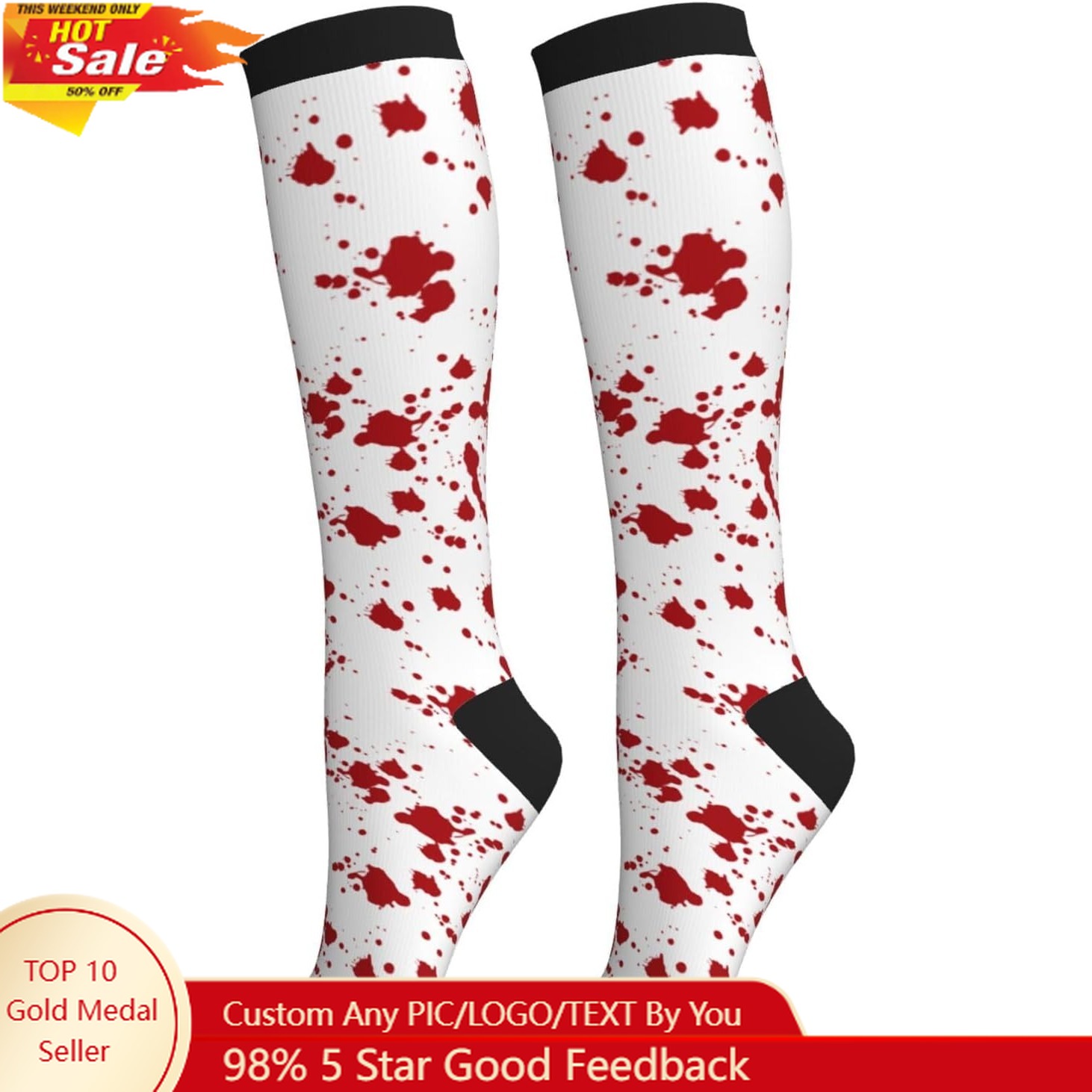 جوارب ضغط للركبة، جوارب عالية  - مراجعة Knee High Sock Women وسعره