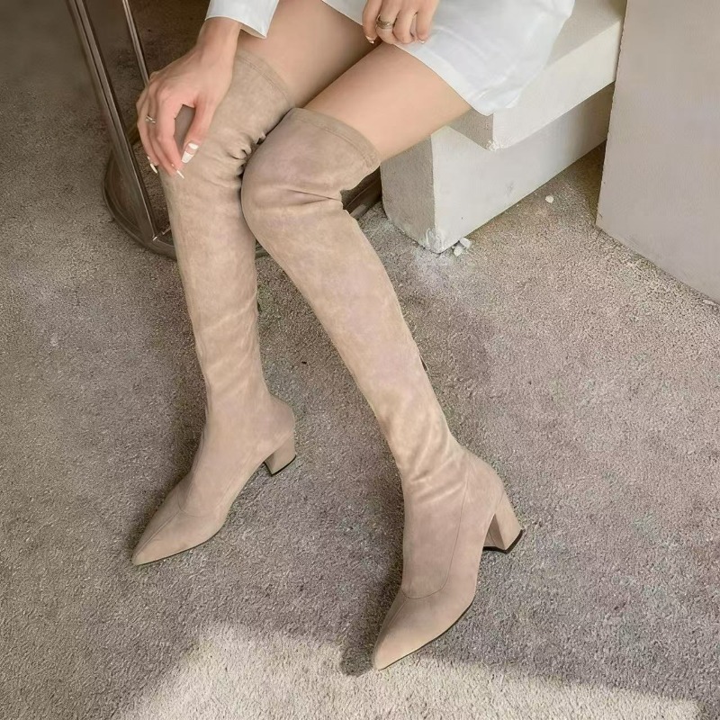 أحذية نسائية مثيرة بمقدمة مدبب - مراجعة Knee High Sock Women وسعره