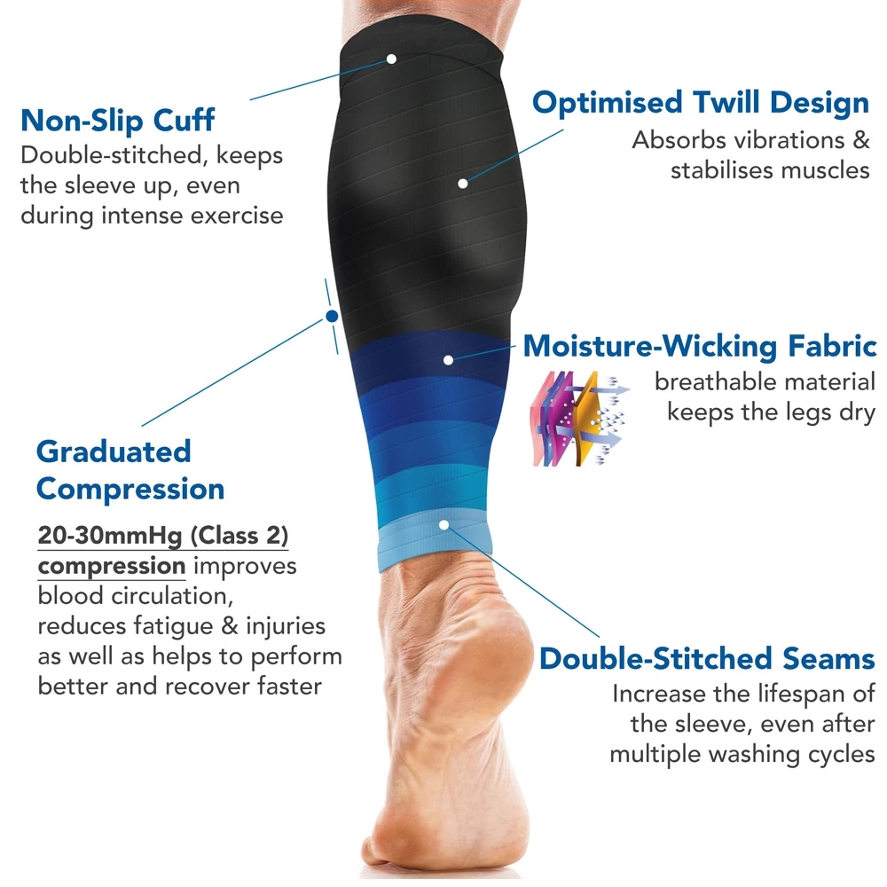 زوج واحد من أكمام ضغط الساق بد - مراجعة Compression Sleeve Calf وسعره