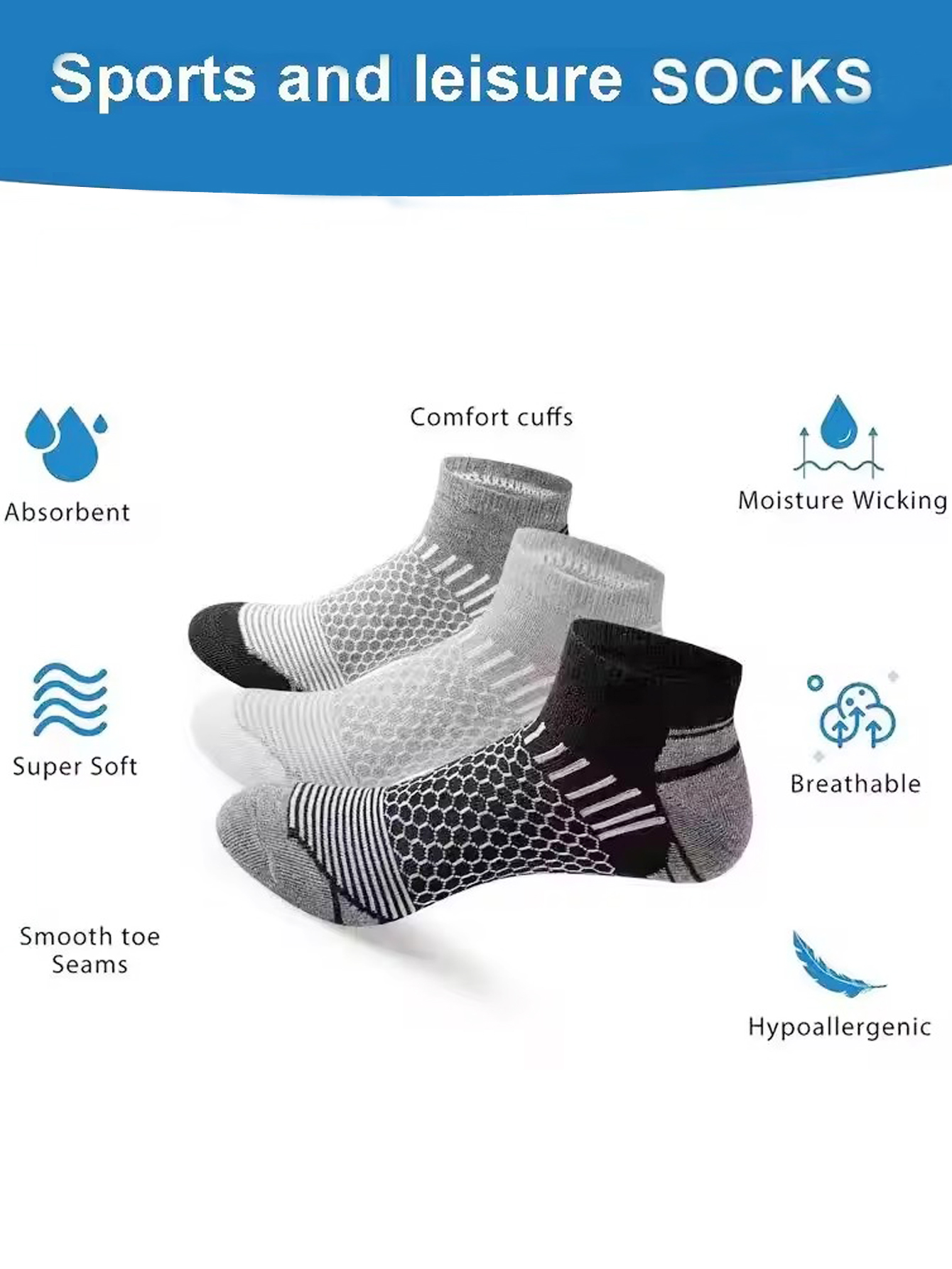 6 أزواج من جوارب الكاحل الرجال - مراجعة Ankle Sock Low Cut وسعره