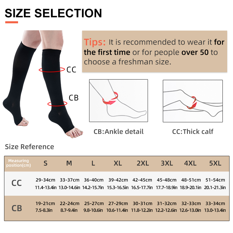 S-5XL 2 قطعة/زوج ضغط الطبية ال - مراجعة Compression Sock Medical وسعره